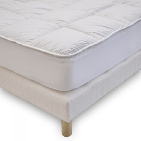 Surmatelas Sentation Duvet - Confort Moelleux - Enveloppe 100% coton - 160x200 cm (1/5)