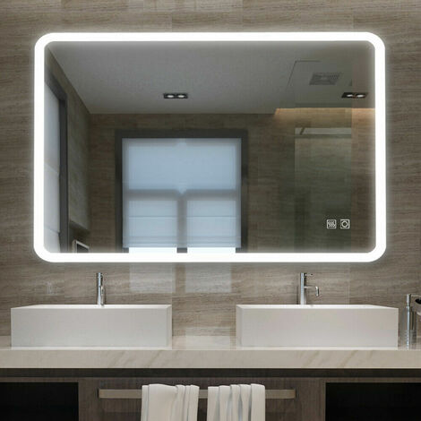 Badspiegel mit led beleuchtung 80x60 100x70 Badezimmer Wandspiegel 60x80 70x100 