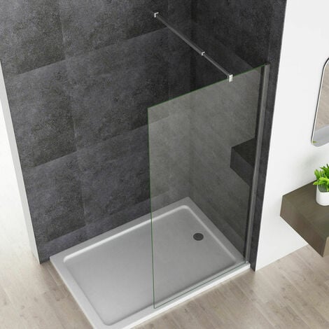 Walk in Dusche Duschabtrennung  120 x 200cm Duschwand Seitenwand Duschtrennwand Klarglas 10mm NANO ESG Glas