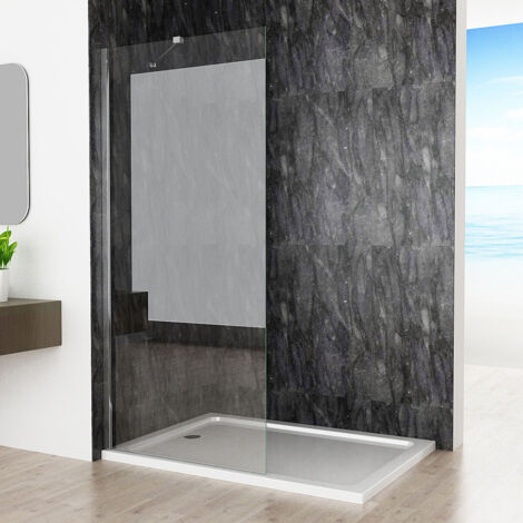 Walk in Dusche 90 x 185cm Duschabtrennung Duschwand Seitenwand Duschtrennwand 6mm NANO Glas