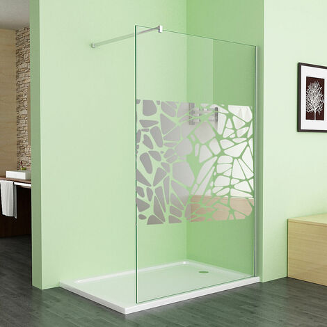 Walk in Dusche Duschabtrennung Duschwand Dusche 8mm ESG NANO Glas mit schutzfolie,120 x 195cm
