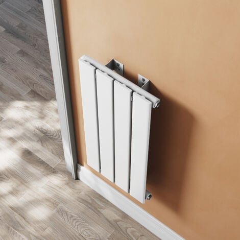 SONNI Radiateur eau chaude en acier Conception murale Vertical Radiateur chauffage central 600x311mm Panneau Unique Blanc (222W)