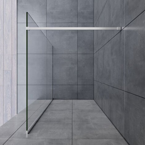 SONNI 110x200cm Walk in Paroi de douche, NANO ESG 8mm, Paroi de douche en verre avec stabilisateur