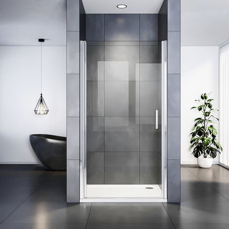 Porte de Douche 70 x 185 cm pivotante extensible verre trempé 6mm Joint de bas étanche,SIRHONA