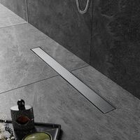 SIRHONA Caniveau Douche Italienne 70cm à carreler, Siphon de Sol Douche Modèle 2 en 1, Acier Inoxydable