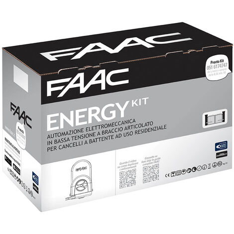FAAC ENERGY KIT 104575 24v 391 Automazione Cancello Battenti a Bracci Articolati
