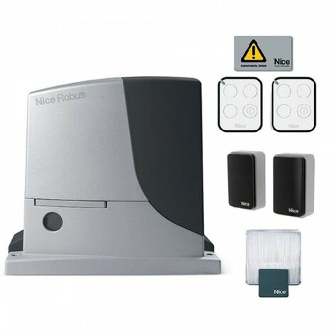 kit Automazione per cancelli scorrevoli fino a 1000kg 24v NICE Robus RB1000BDKCE