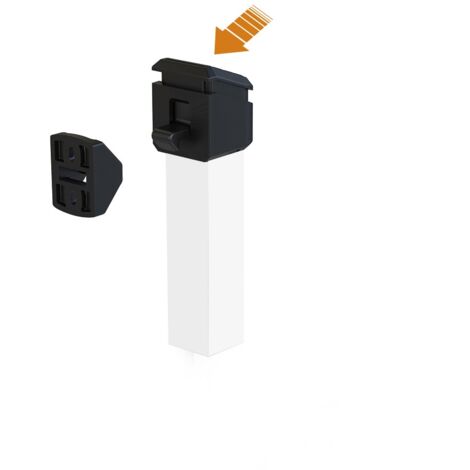 PORTAC ARRET POUSSOIR DESIGN POUR PORTAIL BATTANT Finition: Blanc - Longueur de tube (mm): Longueur de tube (mm) : 250