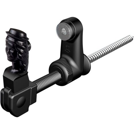 Afbat – Arrêt de volet bergère à visser composite 280mm – Butée orientable avec tige crantée – Amortisseur et tampon en caoutchouc – Finition blanche