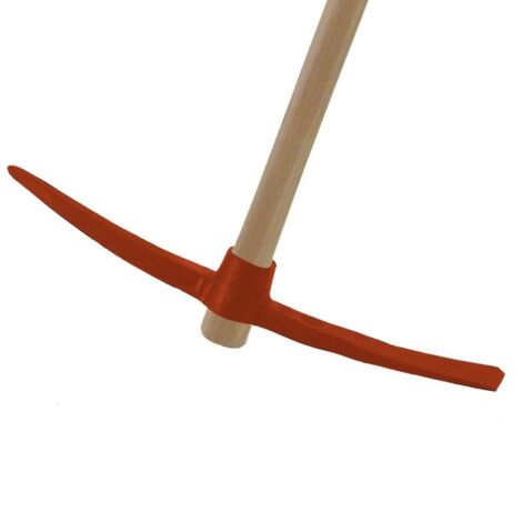 Pioche terrassier ESSENTIEL en acier 2,5kg avec manche bois brut 90cm - MERMIER - 985106