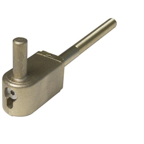 Portac – Gond multiréglage fileté en cupro brut – Réglage 40 à 62 mm – Tige 12x80 mm – Visserie inox A2 pour portails en aluminium ou PVC