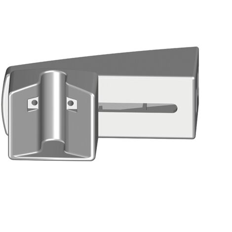 Portac – Boîtier V de réception en aluminium pour serrure de portail coulissant motorisé – Réglage 46 à 126 mm – Fixation à vis avec fixations invisibles