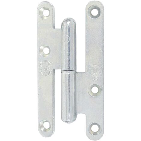 Paumelle droite bois LOUTRE SEDAN 140x70 mm bouts ronds zingué JARDINIER MASSARD J530740