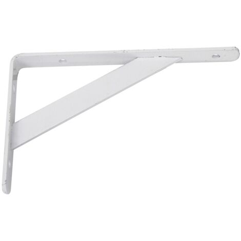 Afbat – Console murale acier 250x200 mm – Finition époxy blanche – Charge lourde pour étagères – Fixation solide