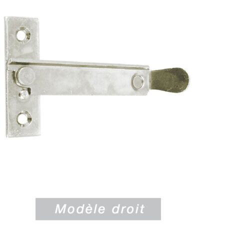 Afbat – Arrêt de volet persienne à visser 90mm – Acier zingué blanc – Fixation solide pour persiennes droite – Installation facile