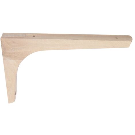 Afbat – Console murale en hêtre brut 300x200mm – Support étagère moderne – Pour fixation solide – Personnalisable peinture