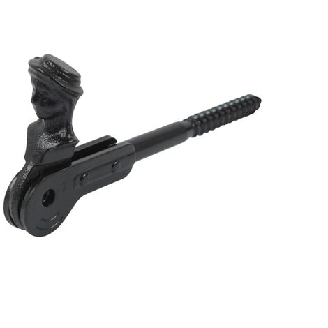 Afbat – Arrêt de volet bergère à visser noir – Acier pour volets en bois – Longueur 185 mm – Diamètre tige 10 mm