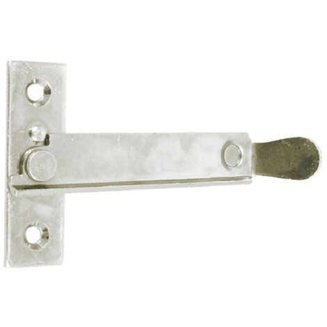 Afbat – Arrêt de volet persienne à visser – Modèle droit et gauche – Longueur 90 mm – Matériau zingué blanc pour maintien efficace (1/5)