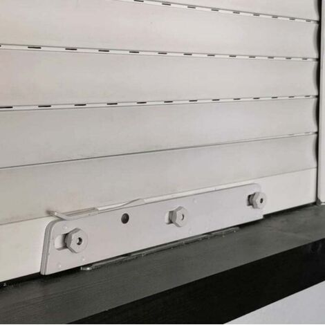 Afbat – Barre de verrouillage pour volet roulant en acier – Verrou de sécurité anti-effraction – Installation rapide pour fenêtres et baies vitrées