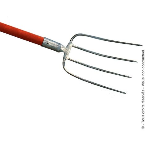 Fourche à  fumier 4 dents 30 cm  Avec manche pomme