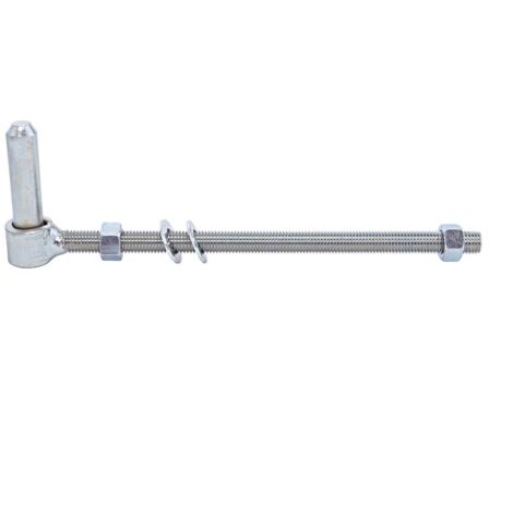 Afbat – Gond de poteau traversant zingué blanc 16mm – Installation robuste pour portails en bois – Inclus : 2 rondelles et 2 écrous