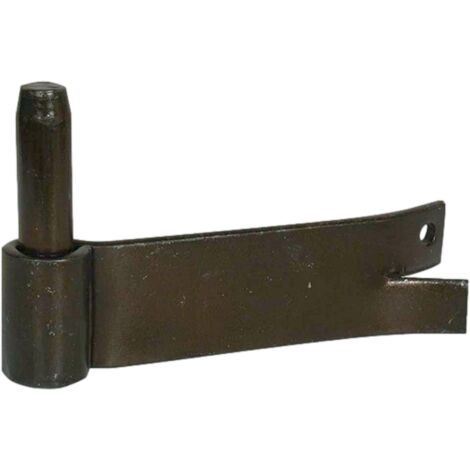 Afbat – Gond à sceller 35x4 D14x75 L130 – Acier zingué blanc – Pour volets en bois – Fixation simple lame