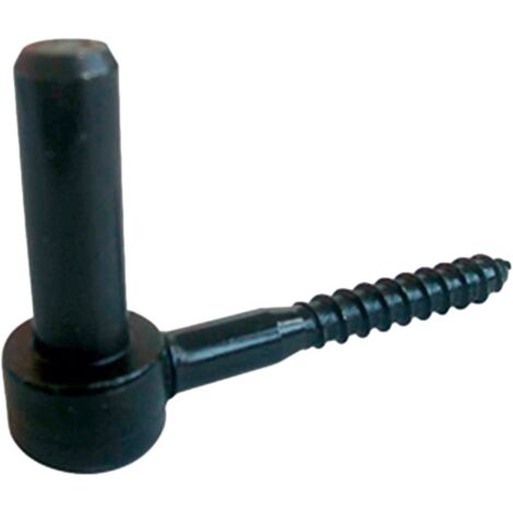 Afbat – Gond à visser noir 16mm x 90mm – Acier pour vantaux en bois – Fixation solide et durable – Pour environnements extérieurs