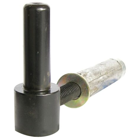Afbat – Gond de fixation à visser avec cheville métal M10 – Finition noire – Diamètre 16mm – Longueur 105mm – Pour volets en bois