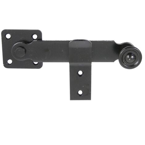 Afbat – Poignée de fléau avec support en acier – Longueur 140 mm – Finition noire – Pour volets en bois – Installation facile (1/4)