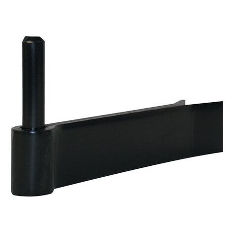 Afbat – Gond à sceller renforcé 16mm – Acier noir – Système à deux lames pour portails battants – Longueur 130mm