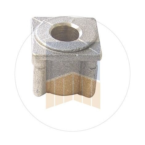 Portac – Embout percé 30x30 mm pour tubes 1,2 ou 1,5 mm – Finition brute – Compatible gond diamètre 12 mm – Pour portail aluminium ou PVC