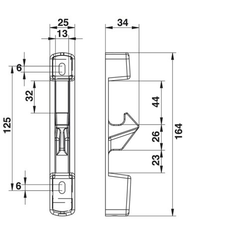 PORTAC GÃ¢che avec capot composite pour serrure en applique Ã  pÃªne levant.  Finition: Blanc Ral 9010