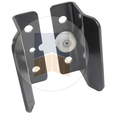 Portac – U de réception pour portail coulissant – Butée en caoutchouc diamètre 22mm – Visserie inox fournie – Longueur 55mm