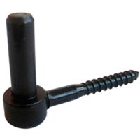 Afbat – Gond de fixation à visser tirefond D14 L90 – Acier noir pour menuiserie bois – Vissage rapide en série – Résistant aux chocs