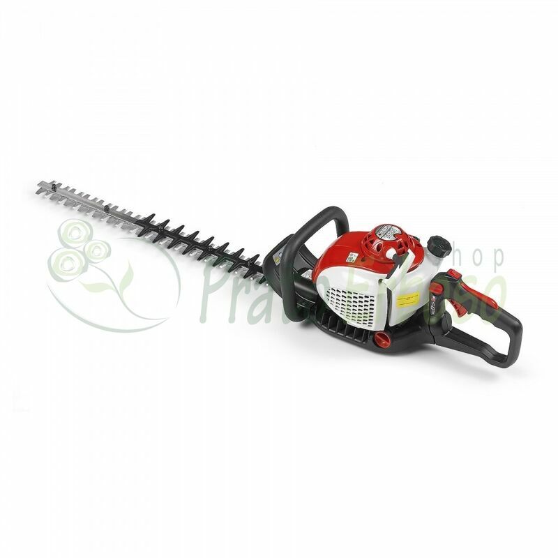 Cortasetos de gasolina GHT260X, motor 2 tiempos 26cc, potencia 1.9cv,  cuchilla doble corte 60cm y manillar giratorio 180º - Greencut