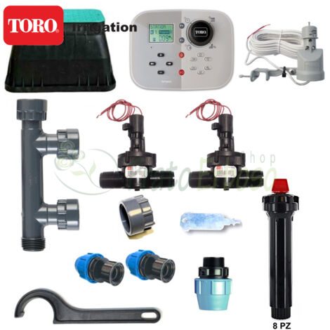 Kit de riego Toro Tempus de 2 zonas y 24V con aspersores