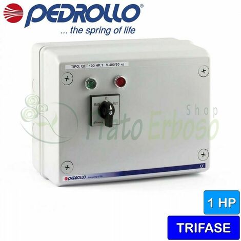 QET 100 - Cuadro eléctrico para electrobomba trifásica 1 HP