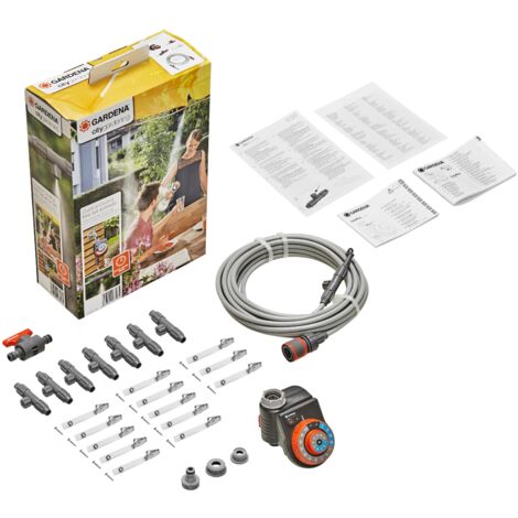 GARDENA Set brumizador nebulizador automático para jardín o terraza con programador incluido (13137-20) (1/5)