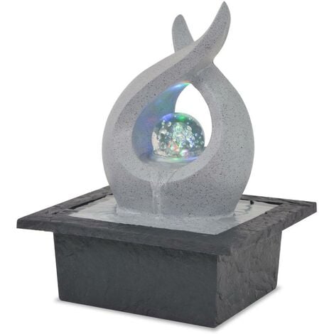 Fontana Da Tavolo Fontana Da Interno A 3 Vasche Fontana In Resina Con Suono  Rilassante Dell'acqua Fontana Zen/meditazione Con Led E Flusso D'acqua Di  Roccia