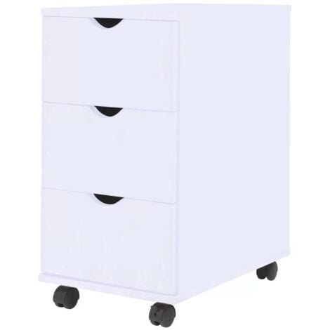 Hommoo Cassettiera 33x45x60 cm Bianco VD11248