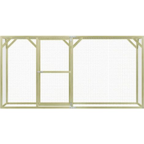 Hommoo Pollaio 1,5x3x1,5 m in Legno di Pino Impregnato VD20023