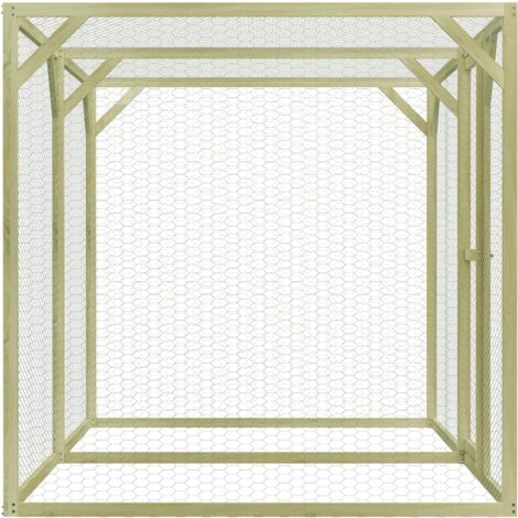 Hommoo Pollaio 1,5x3x1,5 m in Legno di Pino Impregnato VD20023