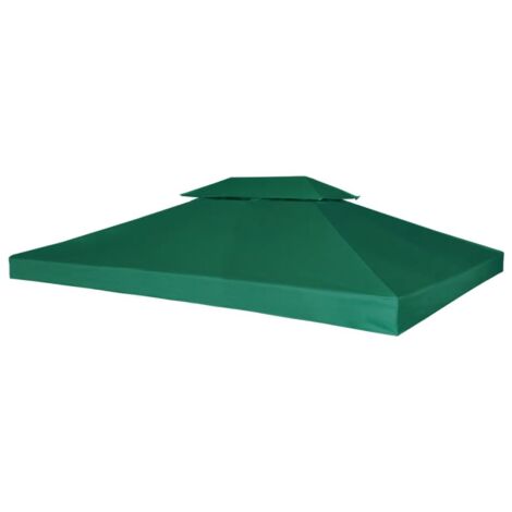 Hommoo Telo Impermeabile Ricambio per Gazebo 310g/m² Verde 3x4m VD23882