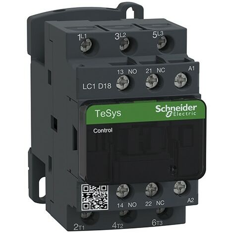 Contactor de potencia TeSys D 3P AC-3 bobina 230VCA de Schneider 18A