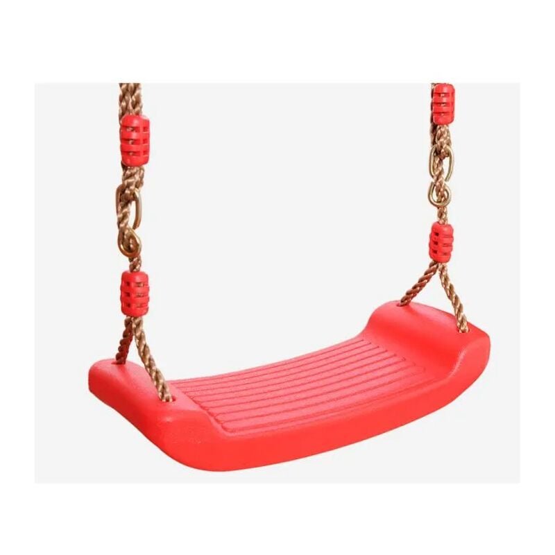 PLAYBERG Rouge en plastique pour bébés et bambins Siège de balançoire avec  des cordes susp