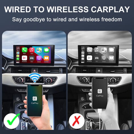 Adaptateur carPlay sans fil, pour voiture, Android, carPlay, Dongle,  connexion automatique, pour Volkswagen, Toyota, Honda, Audi