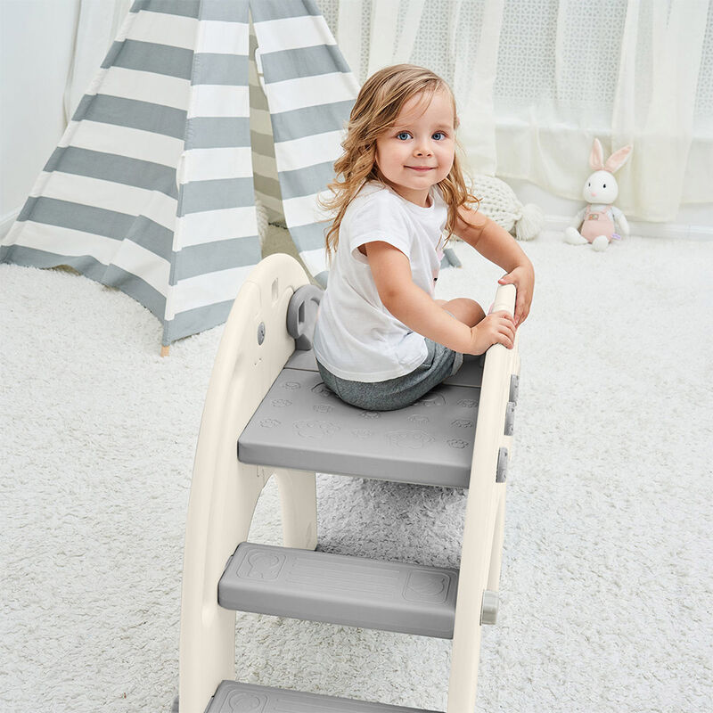 Baby Vivo Toboggan Aire de jeux Balançoire pour Enfants Extérieur et à l' Intérieur en Turquoise / Gris, MA Trading