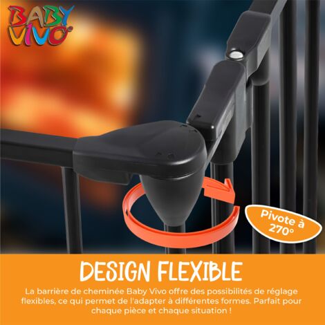 Baby Vivo Barrière Parc en Métal 380 cm XXL / Grille pour Cheminée