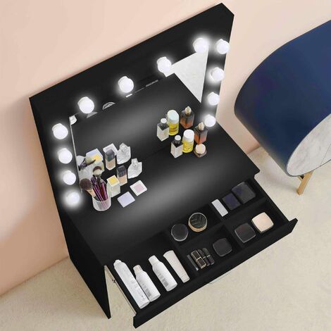 Makika LED Table de Maquillage / Coiffeuse KATE avec 12 Ampoules