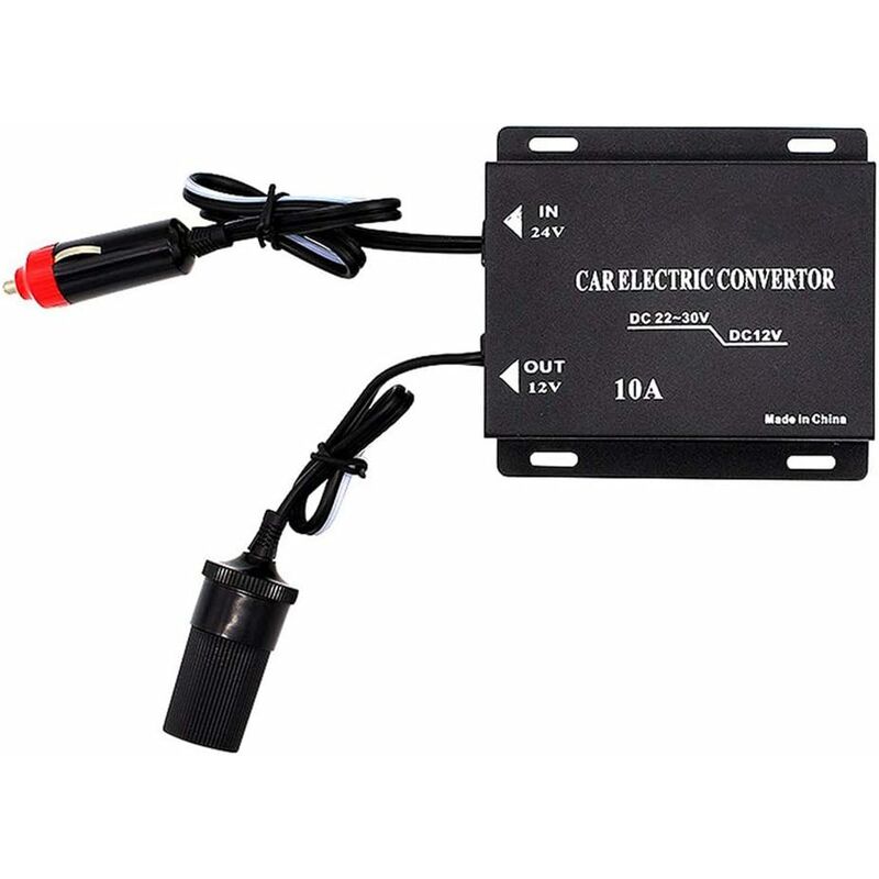 DVD TRAVELISIMO Câble dalimentation pour Voiture Camion 12V 24V Adaptateur de Remplacement pour boîte à Lunch électrique Lecteur MP3 utilisations Multiples 